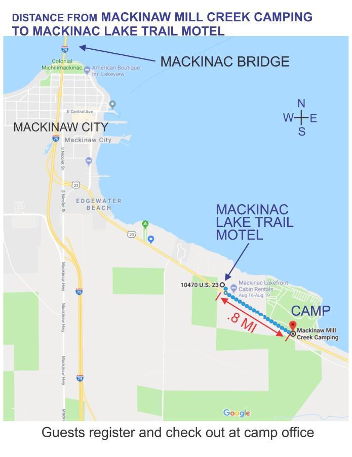 Mackinac Lake Trail Motel Mackinaw City Rom bilde